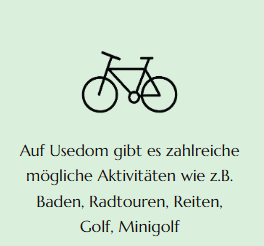 Aktivitäten mit Text Hier wird die Aktivitäten des Ferienhaus Feldlerche als Highlight angegeben