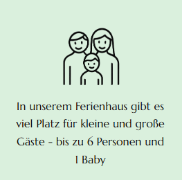 Familie mit Text Hier wird die Familienfreundlichkeit des Ferienhaus Feldlerche als Highlight angegeben