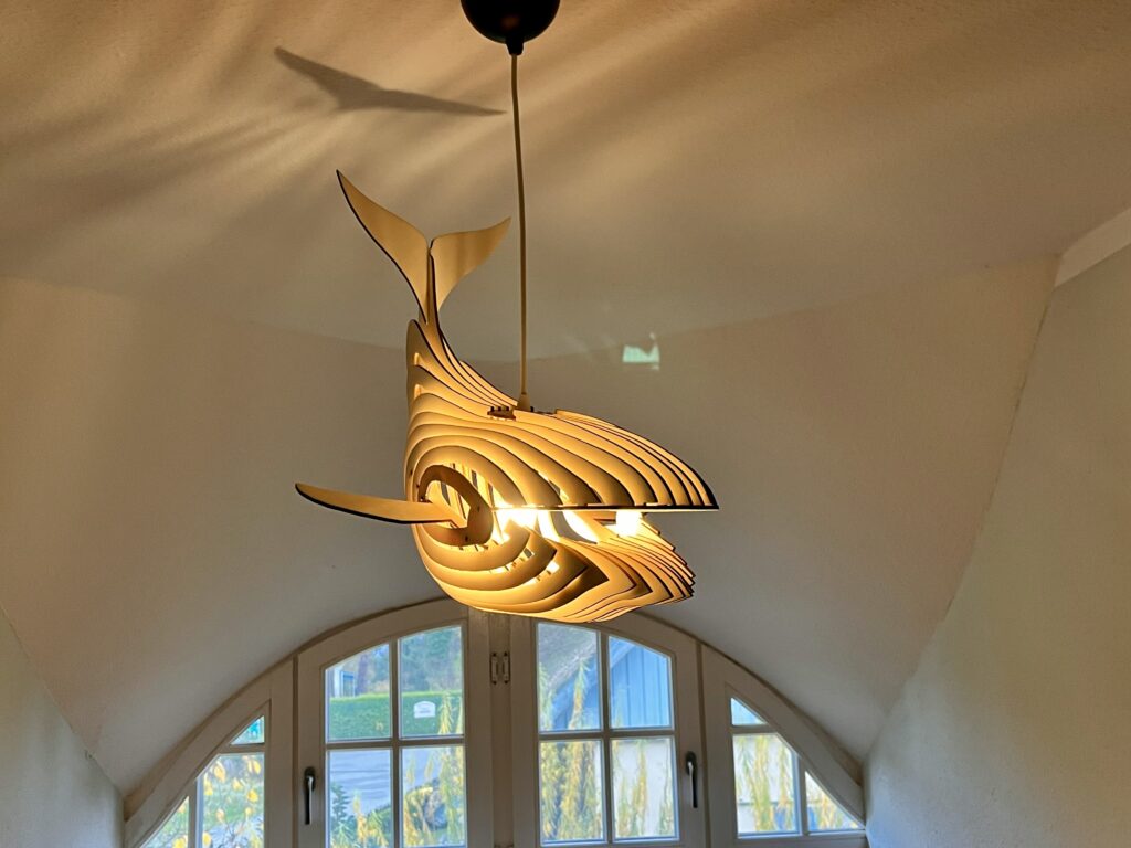 Hier ist eine dekorative Wallampe im Ferienhauses Feldlerche auf Usedom an der Ostsee zu sehen.