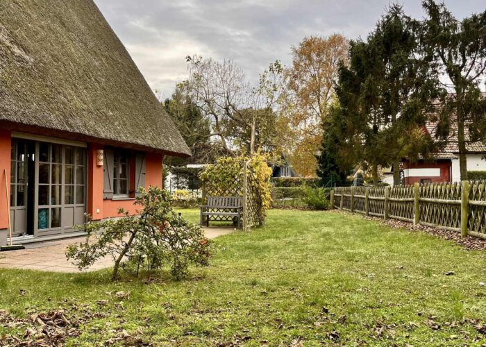 db8e69a0-90ca-4ec6-9884-0a1be4b9d8c1 Hier ist der große Garten des Ferienhauses Feldlerche auf Usedom an der Ostsee zu sehen